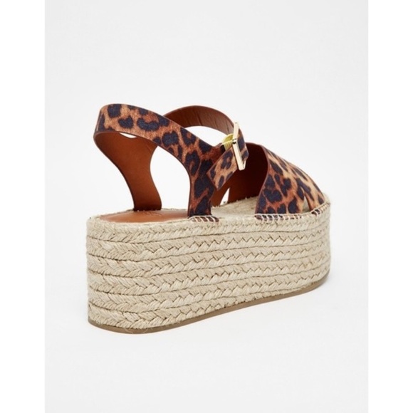 ASOS Leopard Print Flatform Sandals - Picture 3 of 3